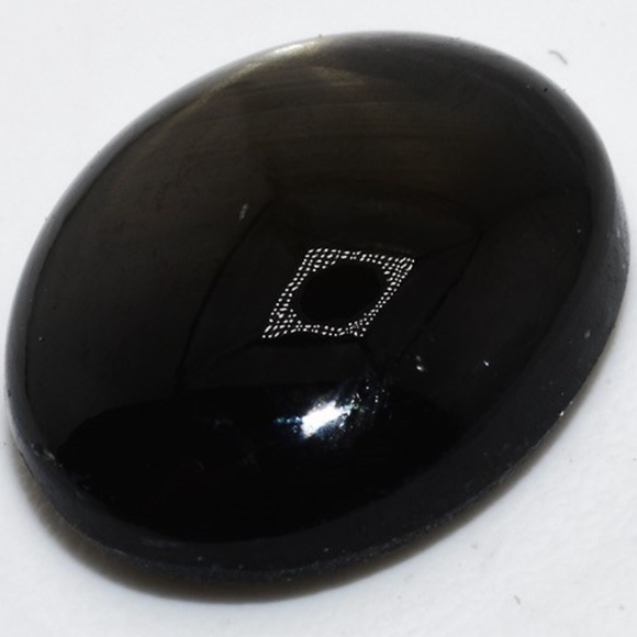 $1,250 3.42CT Loose Natural Black Star Sapphire, Cabochon Cut 10.21x8.35MM - Picture 2 of 7